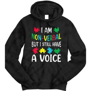 I Am Nonverbal Autism Awareness Neurodiversity Acceptance Tie Dye Hoodie