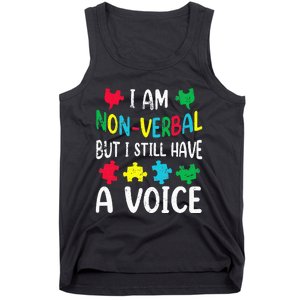 I Am Nonverbal Autism Awareness Neurodiversity Acceptance Tank Top