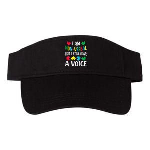 I Am Nonverbal Autism Awareness Neurodiversity Acceptance Valucap Bio-Washed Visor