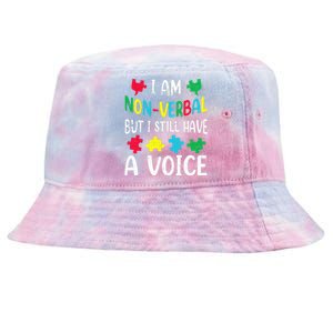 I Am Nonverbal Autism Awareness Neurodiversity Acceptance Tie-Dyed Bucket Hat