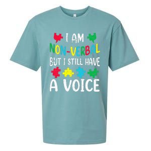 I Am Nonverbal Autism Awareness Neurodiversity Acceptance Sueded Cloud Jersey T-Shirt