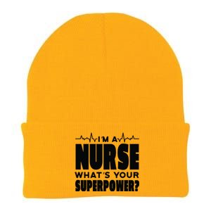 I'm A Nurse What's Your Superpower Knit Cap Winter Beanie