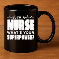 I'm A Nurse What's Your Superpower 11oz C Handle Ceramic Mug