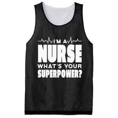 I'm A Nurse What's Your Superpower Mesh Reversible Basketball Jersey Tank