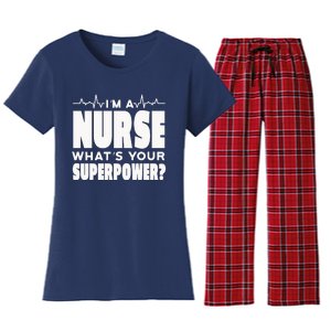 I'm A Nurse What's Your Superpower Women's Flannel Pajama Set