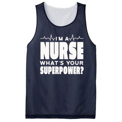 I'm A Nurse What's Your Superpower Mesh Reversible Basketball Jersey Tank