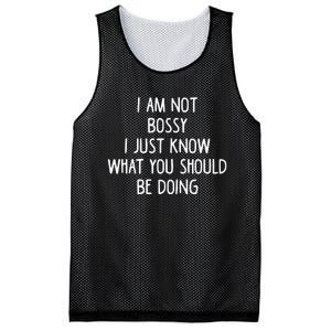 I Am Not Bossy I Just Know What You Should Be Doing Funny Mesh Reversible Basketball Jersey Tank