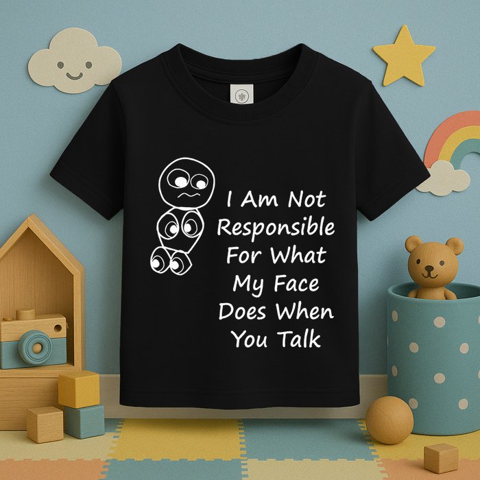 I Am Not Responsible For What My Face Does When You Talk Toddler T-Shirt