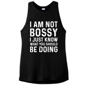 I Am Not Bossy I Just Know What You Should Be Doing Funny Ladies PosiCharge Tri-Blend Wicking Tank