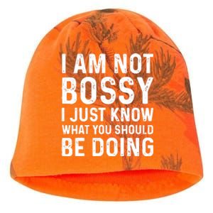 I Am Not Bossy I Just Know What You Should Be Doing Funny Kati - Camo Knit Beanie