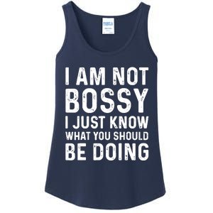 I Am Not Bossy I Just Know What You Should Be Doing Funny Ladies Essential Tank