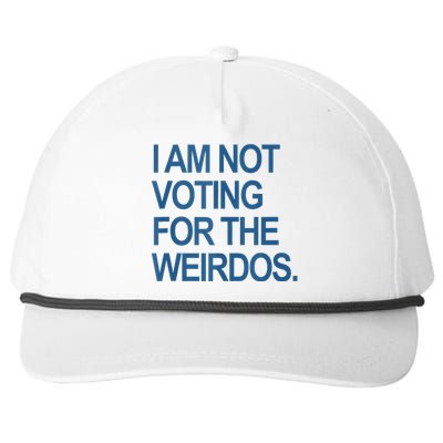 I Am Not Voting For The Weirdos Snapback Five-Panel Rope Hat