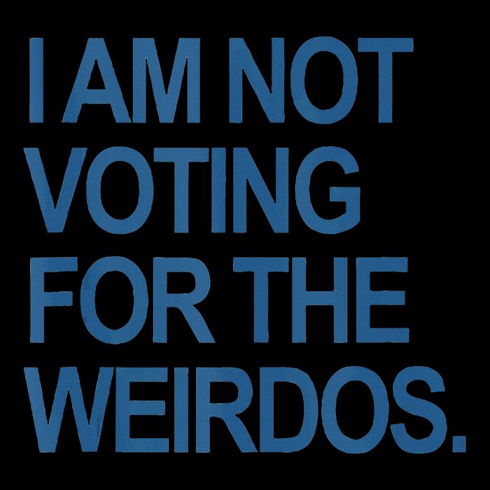 I Am Not Voting For The Weirdos Flat Bill Trucker Hat