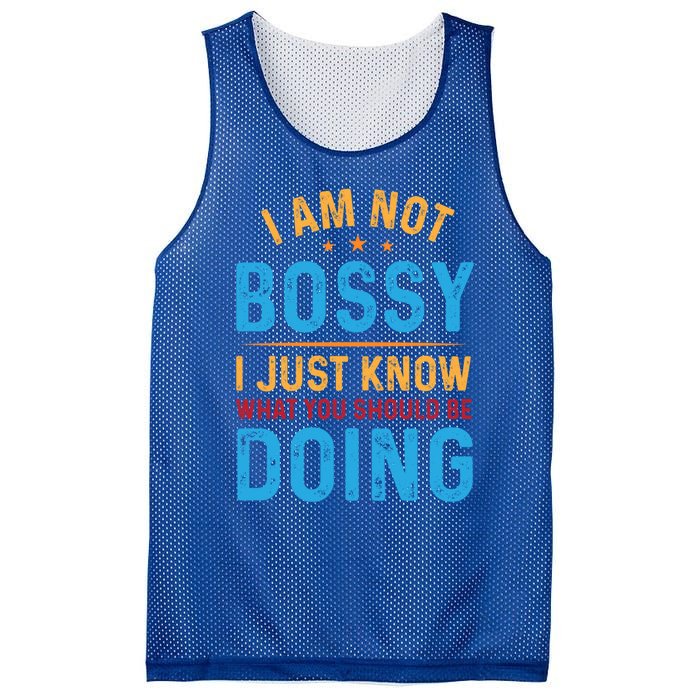 I Am Not Bossy I Just Know What You Should Be Doing Cute Gift Mesh Reversible Basketball Jersey Tank