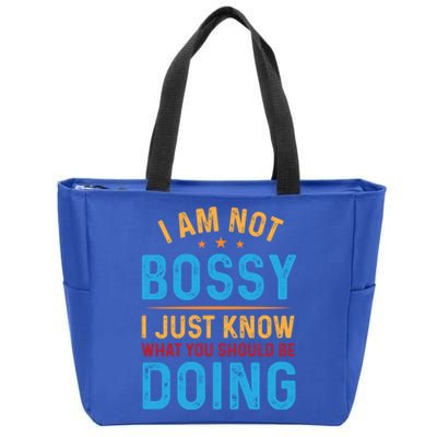 I Am Not Bossy I Just Know What You Should Be Doing Cute Gift Zip Tote Bag