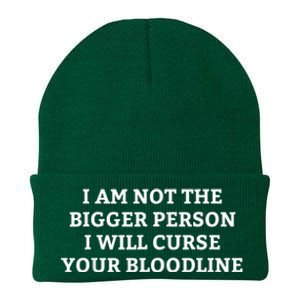 I Am Not The Bigger Person I Will Curse Your Bloodline Funny Knit Cap Winter Beanie