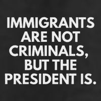 Immigrants Are Not Criminals But The President Is Adult Drive Performance Visor
