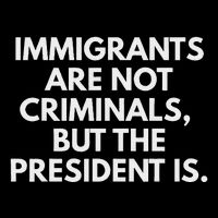 Immigrants Are Not Criminals But The President Is Cropped Pullover Crew