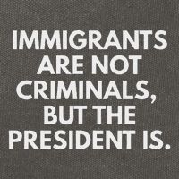 Immigrants Are Not Criminals But The President Is Cotton Canvas Backpack