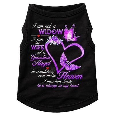 I Am Not A Widow I Am The Wife Of A Guardian Angel Butterfly Doggie Tank