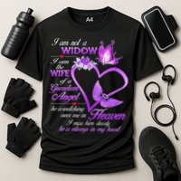 I Am Not A Widow I Am The Wife Of A Guardian Angel Butterfly Cooling Performance Crew T-Shirt