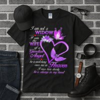 I Am Not A Widow I Am The Wife Of A Guardian Angel Butterfly Tall T-Shirt