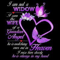 I Am Not A Widow I Am The Wife Of A Guardian Angel Butterfly Bucket Hat