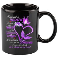 I Am Not A Widow I Am The Wife Of A Guardian Angel Butterfly 11oz C Handle Ceramic Mug