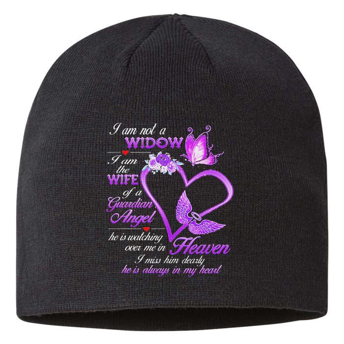 I Am Not A Widow I Am The Wife Of A Guardian Angel Butterfly Sustainable Beanie