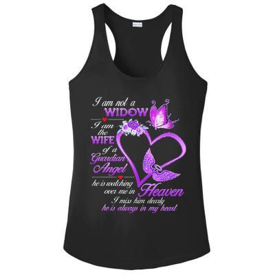 I Am Not A Widow I Am The Wife Of A Guardian Angel Butterfly Ladies PosiCharge Competitor Racerback Tank