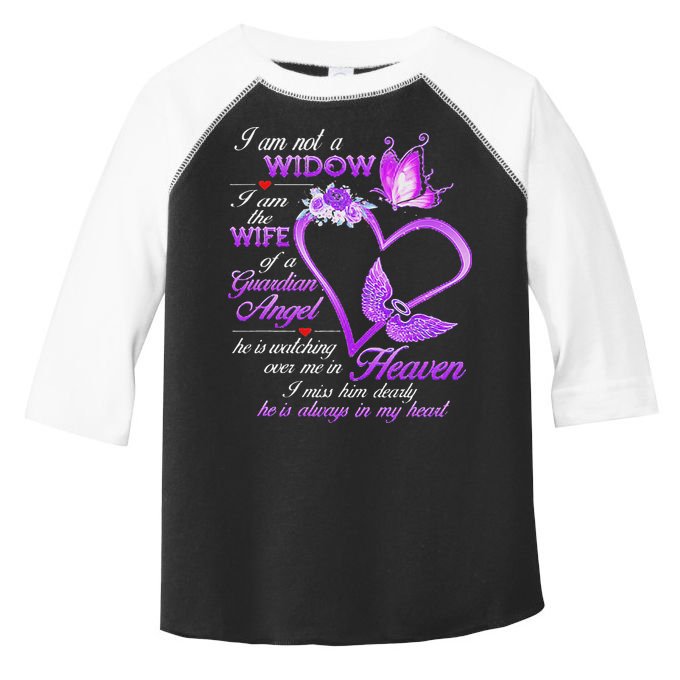 I Am Not A Widow I Am The Wife Of A Guardian Angel Butterfly Toddler Fine Jersey T-Shirt