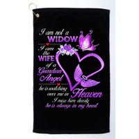 I Am Not A Widow I Am The Wife Of A Guardian Angel Butterfly Golf Towel
