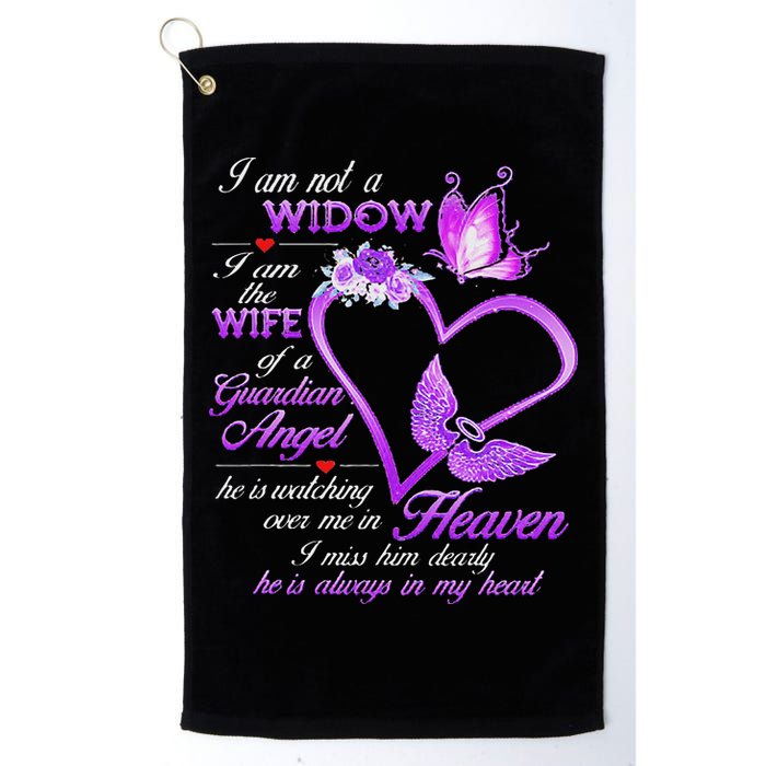 I Am Not A Widow I Am The Wife Of A Guardian Angel Butterfly Golf Towel