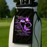I Am Not A Widow I Am The Wife Of A Guardian Angel Butterfly Golf Towel