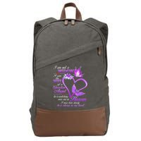I Am Not A Widow I Am The Wife Of A Guardian Angel Butterfly Cotton Canvas Backpack