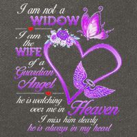 I Am Not A Widow I Am The Wife Of A Guardian Angel Butterfly Cotton Canvas Backpack