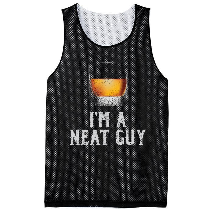 Im A Neat Guy Whiskey Neat Bourbon Drinker Mesh Reversible Basketball Jersey Tank