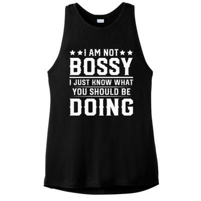 I Am Not Bossy I Just Know What You Should Be Doing Funny Ladies PosiCharge Tri-Blend Wicking Tank