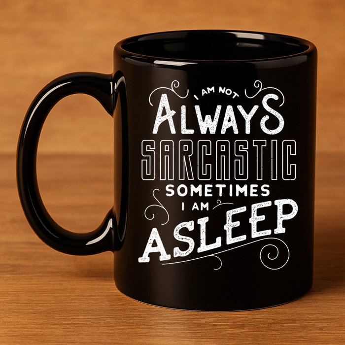 I Am Not Always Sarcastic Sometimes I Am Asleep Gift 11oz C Handle Ceramic Mug