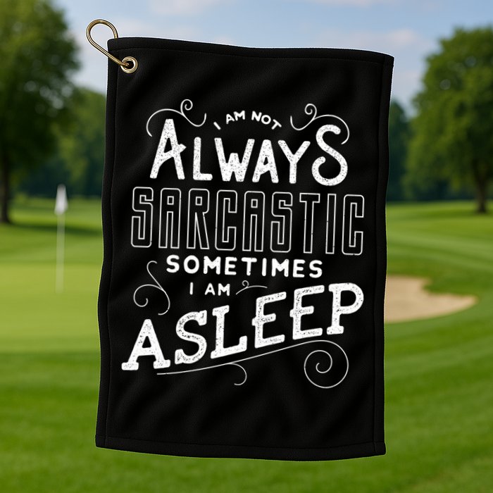 I Am Not Always Sarcastic Sometimes I Am Asleep Gift Golf Towel