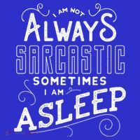 I Am Not Always Sarcastic Sometimes I Am Asleep Gift Poster