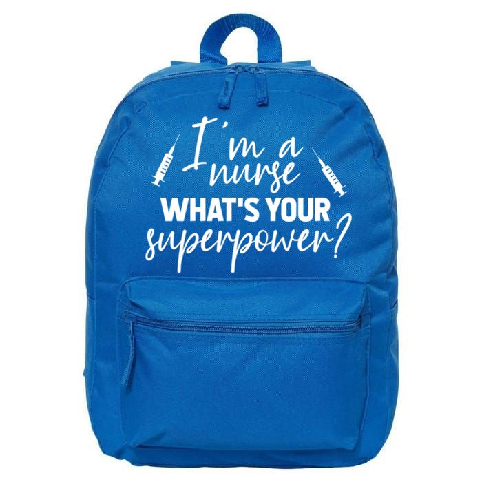 Im A Nurse Whats Your Superpower? Funny Nurse Gift 16 in Basic Backpack