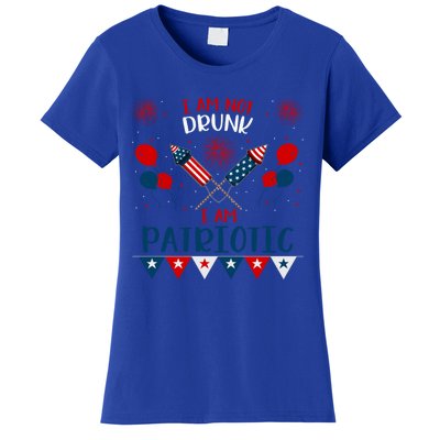 I Am Not Drunk I Am Patriotic I Fun 4th Of July Party S Gift Women's T-Shirt