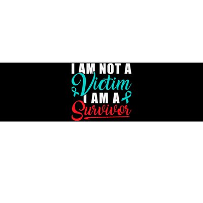 I Am Not A Victim I Am A Survivor Stop Sexual Abuse Ribbon Bumper Sticker