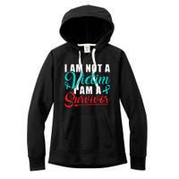 I Am Not A Victim I Am A Survivor Stop Sexual Abuse Ribbon Women's Fleece Hoodie