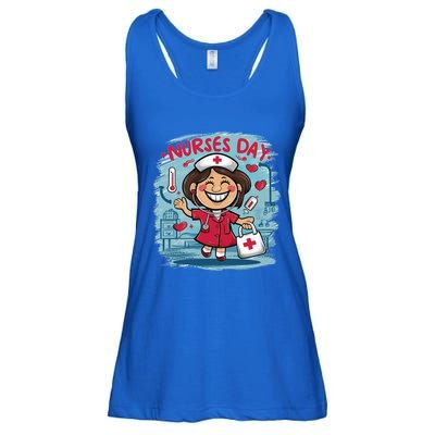 International And National Nurses Day Happy Nurses Day Gift Ladies Essential Flowy Tank