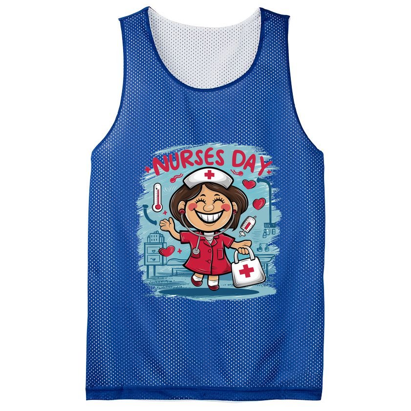 International And National Nurses Day Happy Nurses Day Gift Mesh Reversible Basketball Jersey Tank