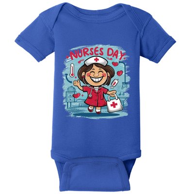 International And National Nurses Day Happy Nurses Day Gift Baby Bodysuit