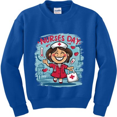 International And National Nurses Day Happy Nurses Day Gift Kids Sweatshirt