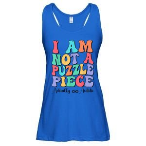 I Am Not A Puzzle Piece Actually Autistic Autism Awareness Ladies Essential Flowy Tank